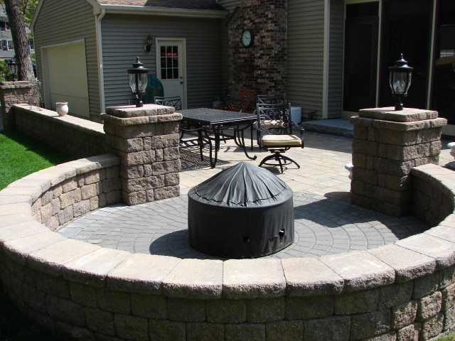 Circular Patio with Fire Pit