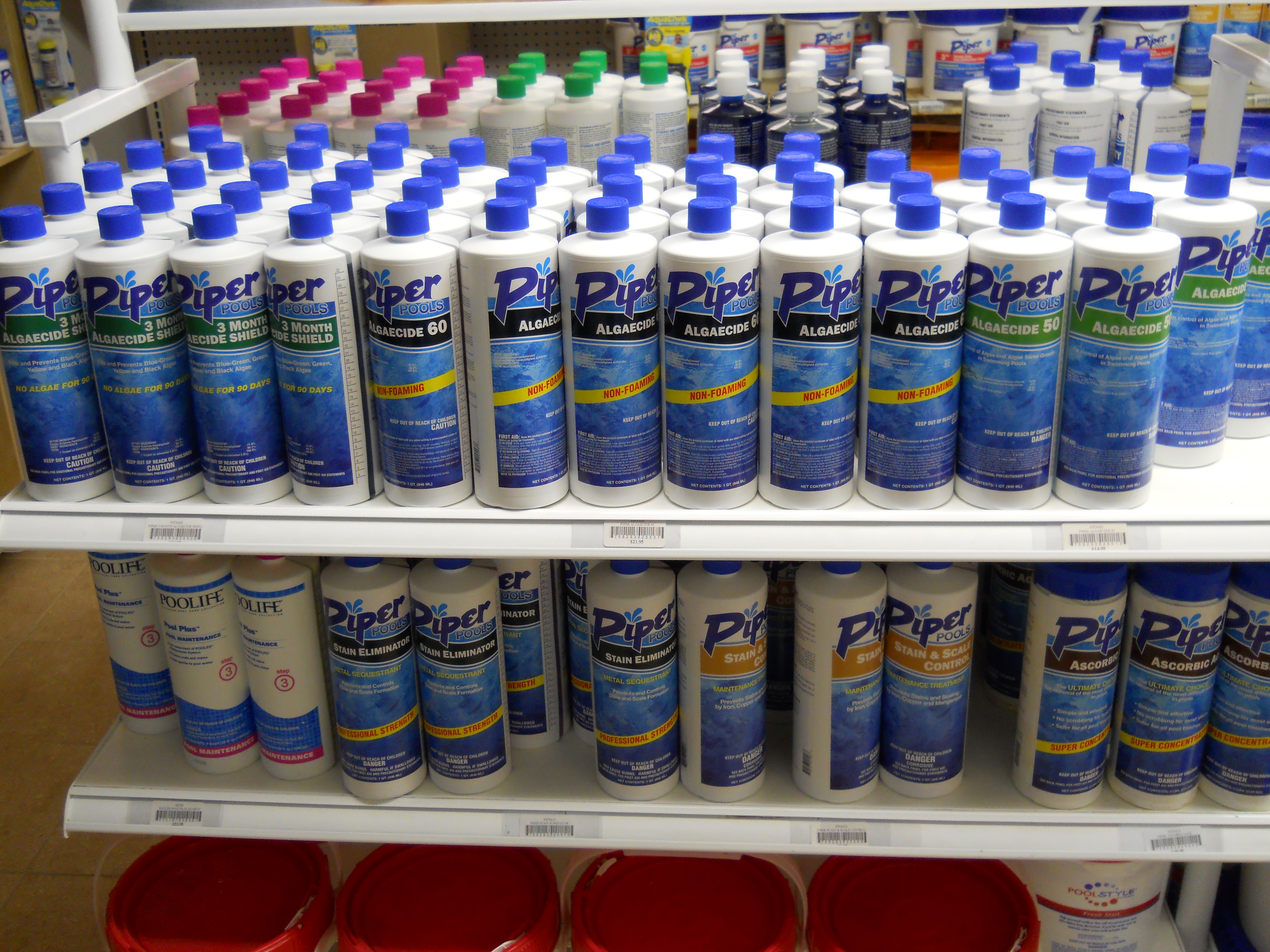Piper Pools pool water treatment chemicals