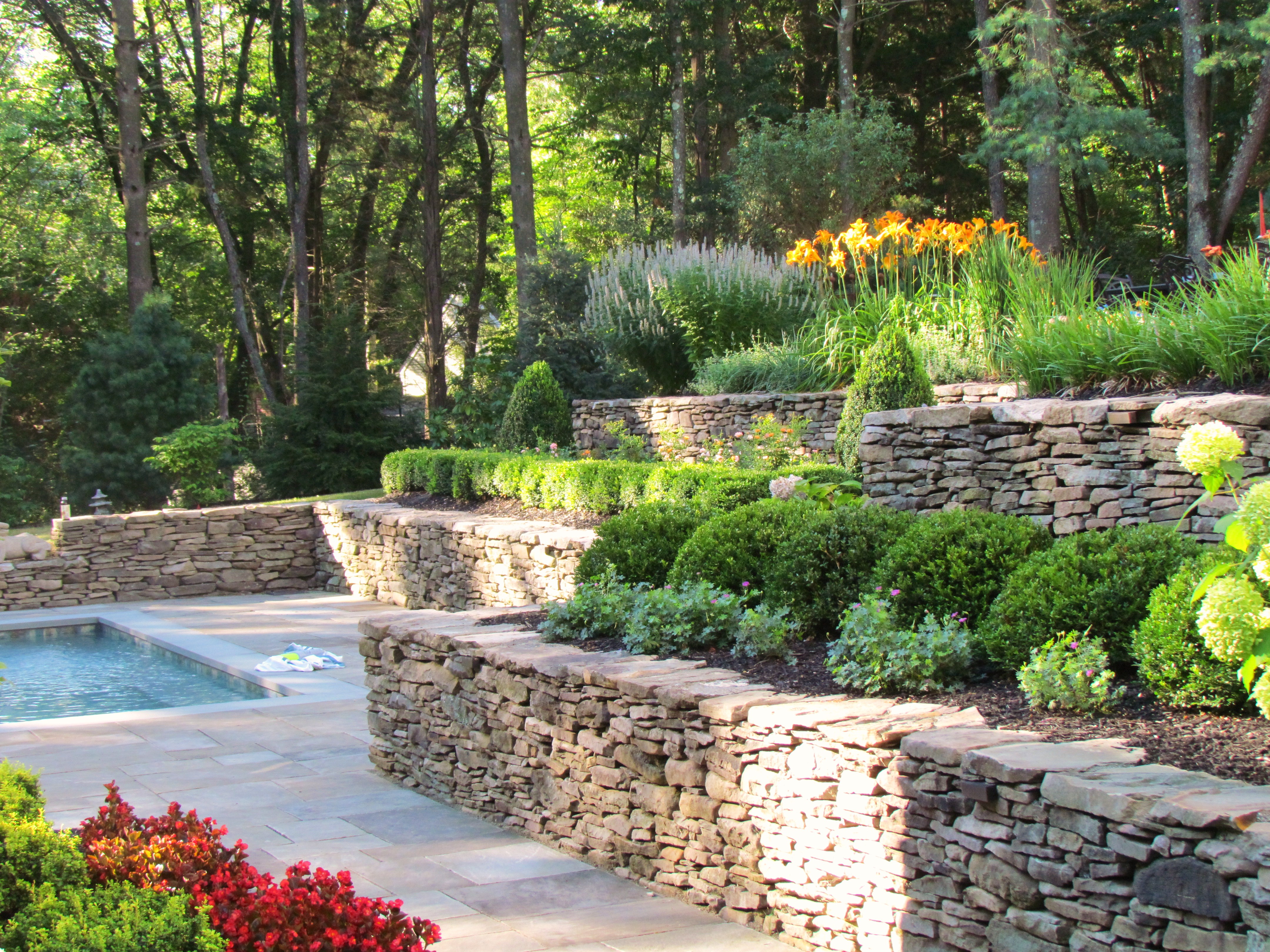 Natural Stone Wall, Gardens, Hardscaping