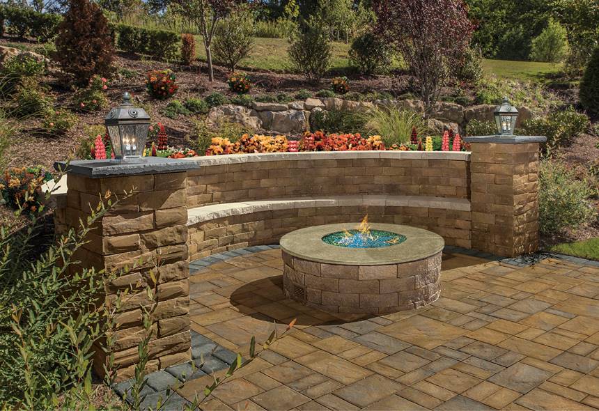Firepit and Retaining Wall