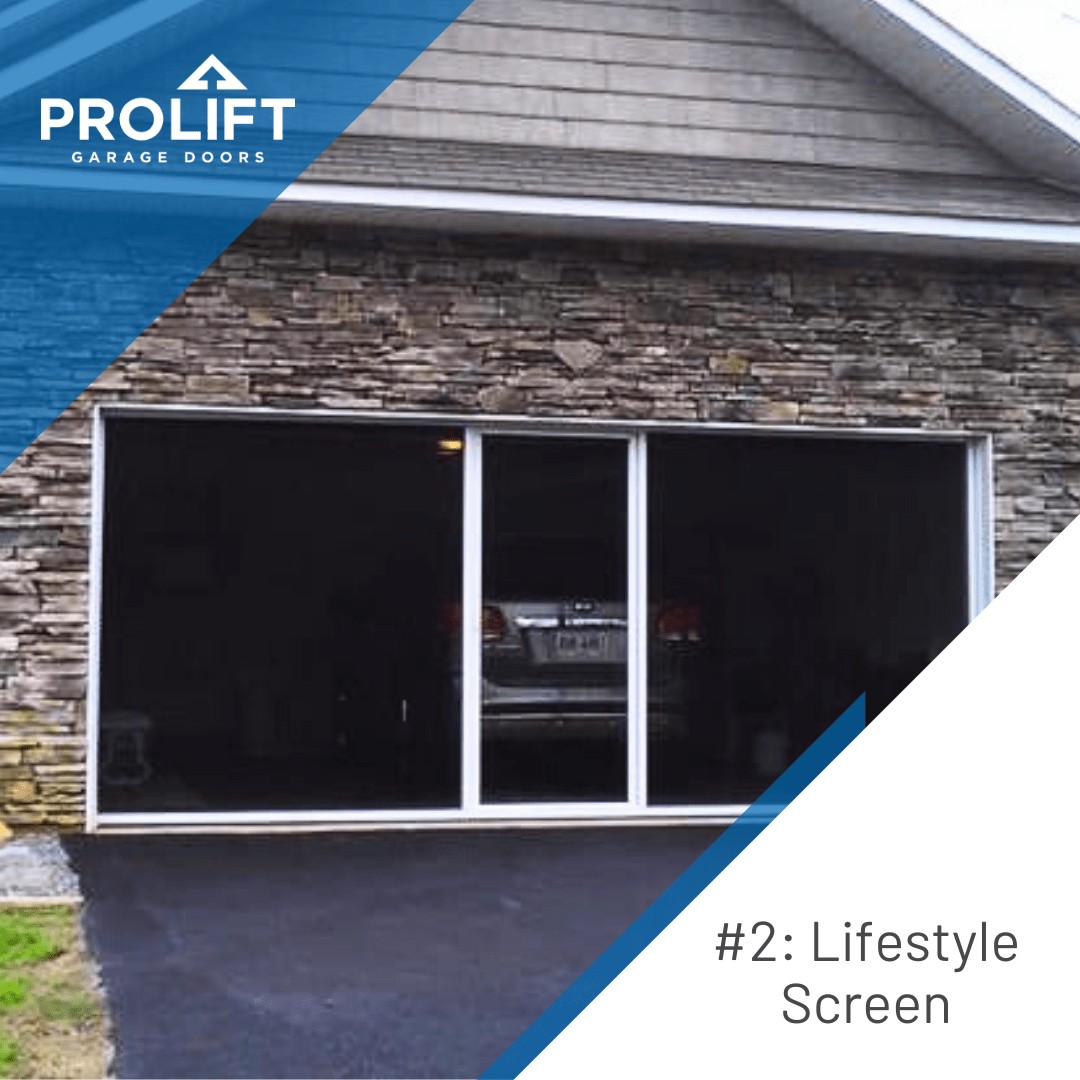 Garage door screen